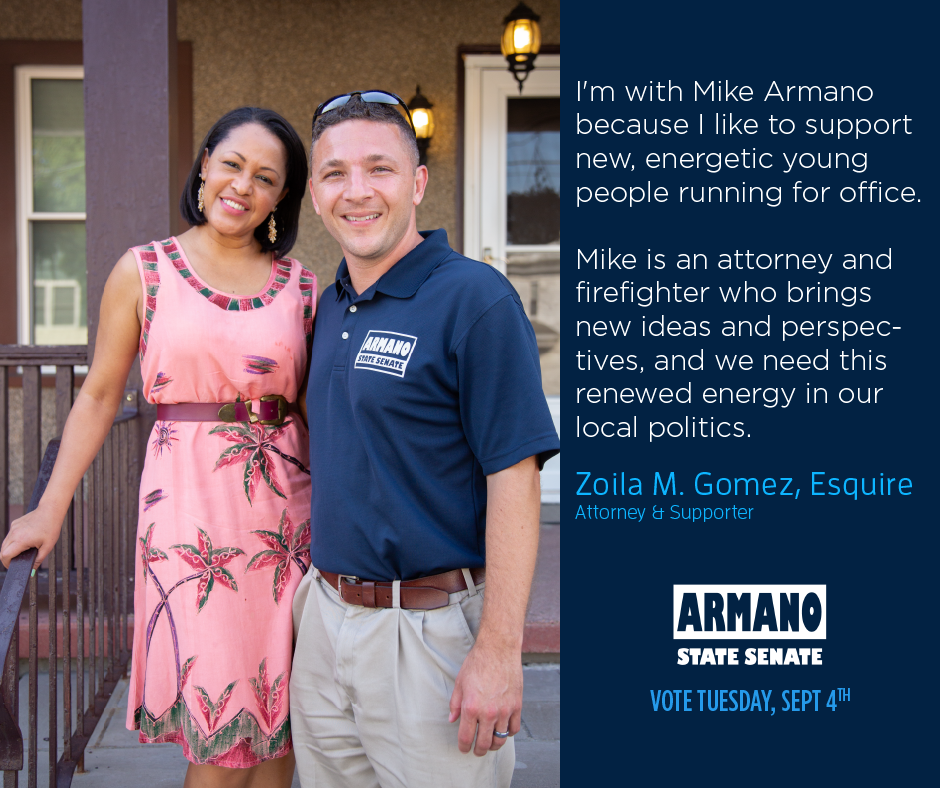 Photo of Zoila Gomez & Mike Armano with endorsement quote